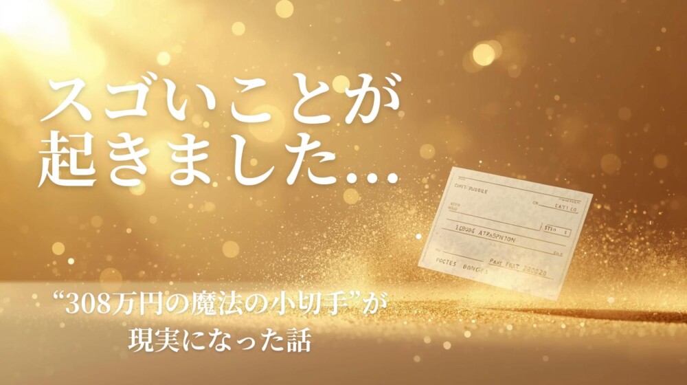 輝く魔法の小切手